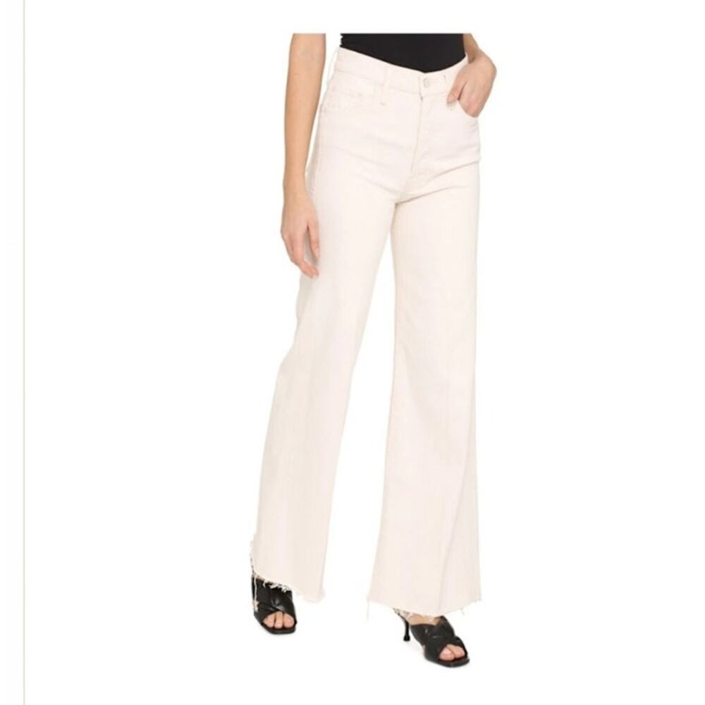 Mother Superior The Tomcat Roller Fray Wide-Leg Jeans in Act Natural Size: 25